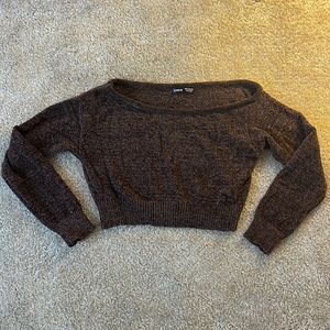 Woman’s SHEIN brown crop top sweater size M